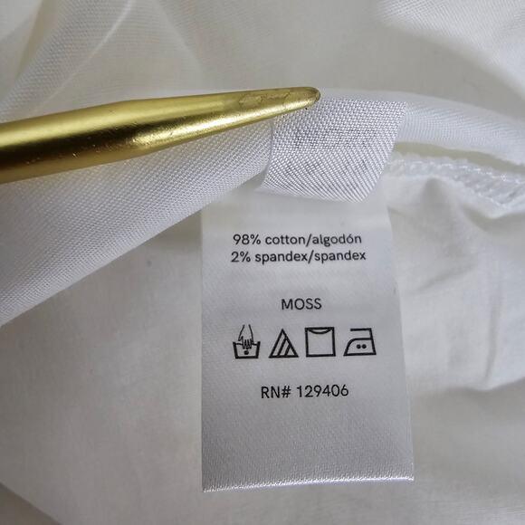 VENUS Top Blouse Women 6 White Open Long Sleeves Lace-up V-neck Belt Buckle - Picture 13 of 14